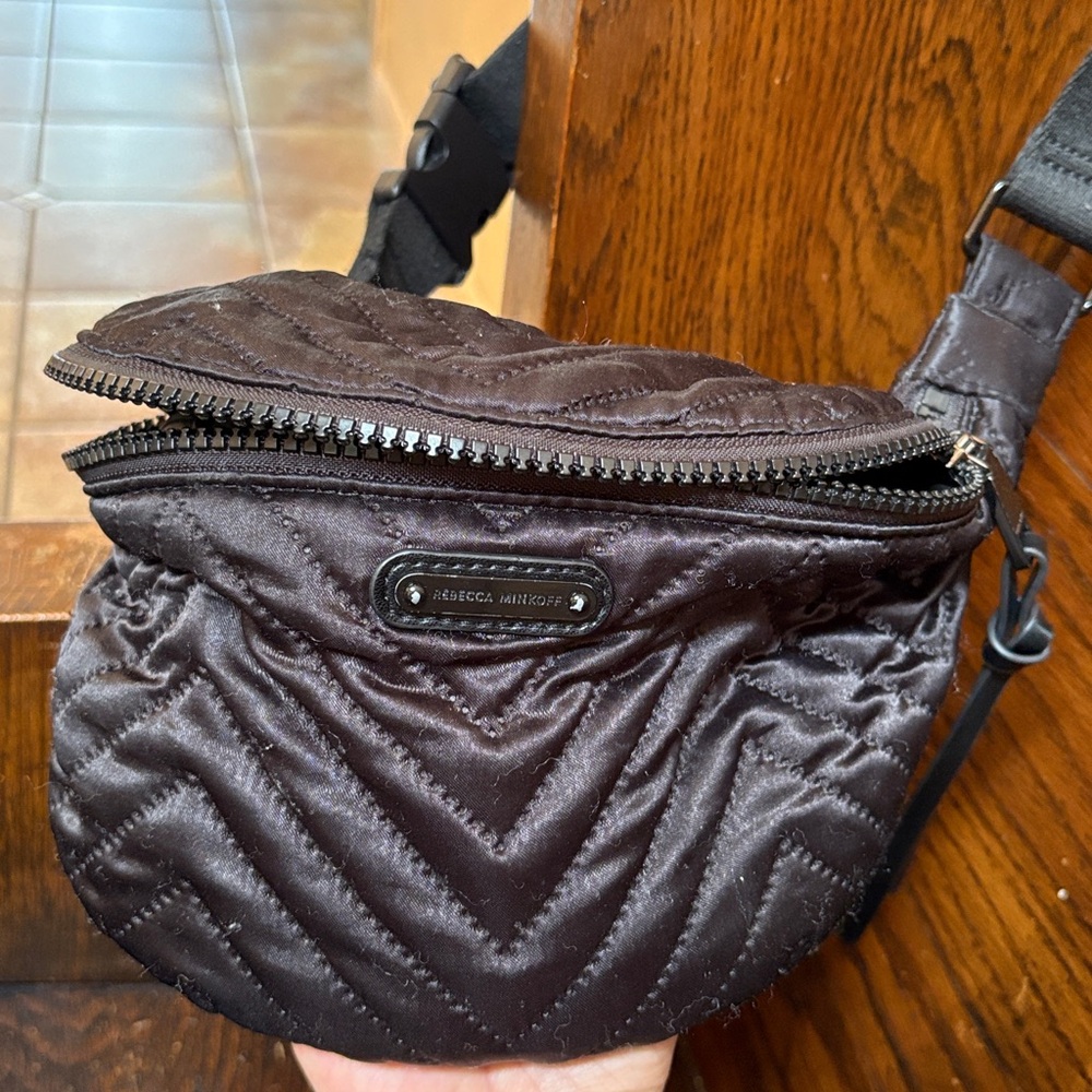 Rebecca Minkoff Black Quilted Fanny Pack